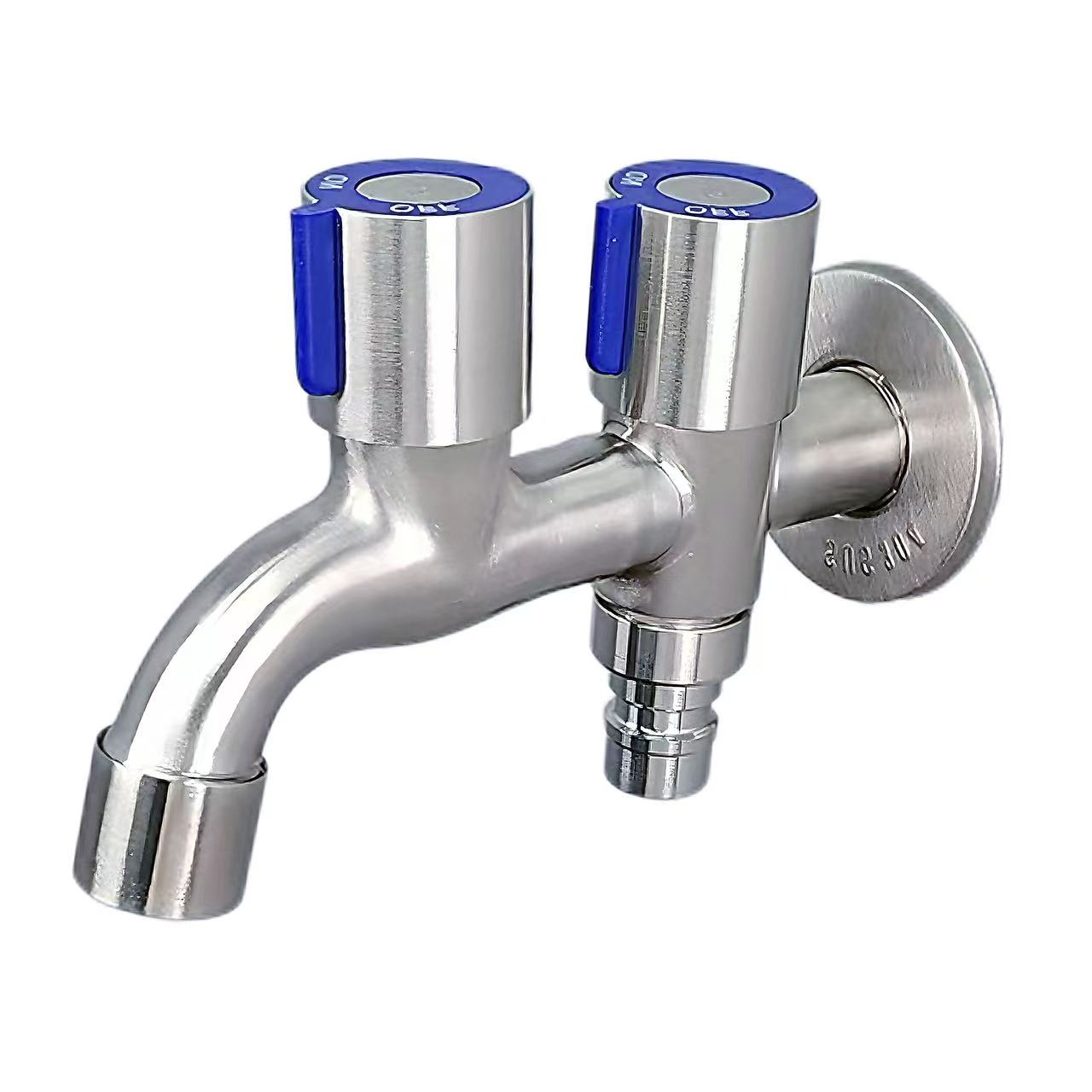 304 Stainless Steel Doble-Control Doble-Outlet Faucet