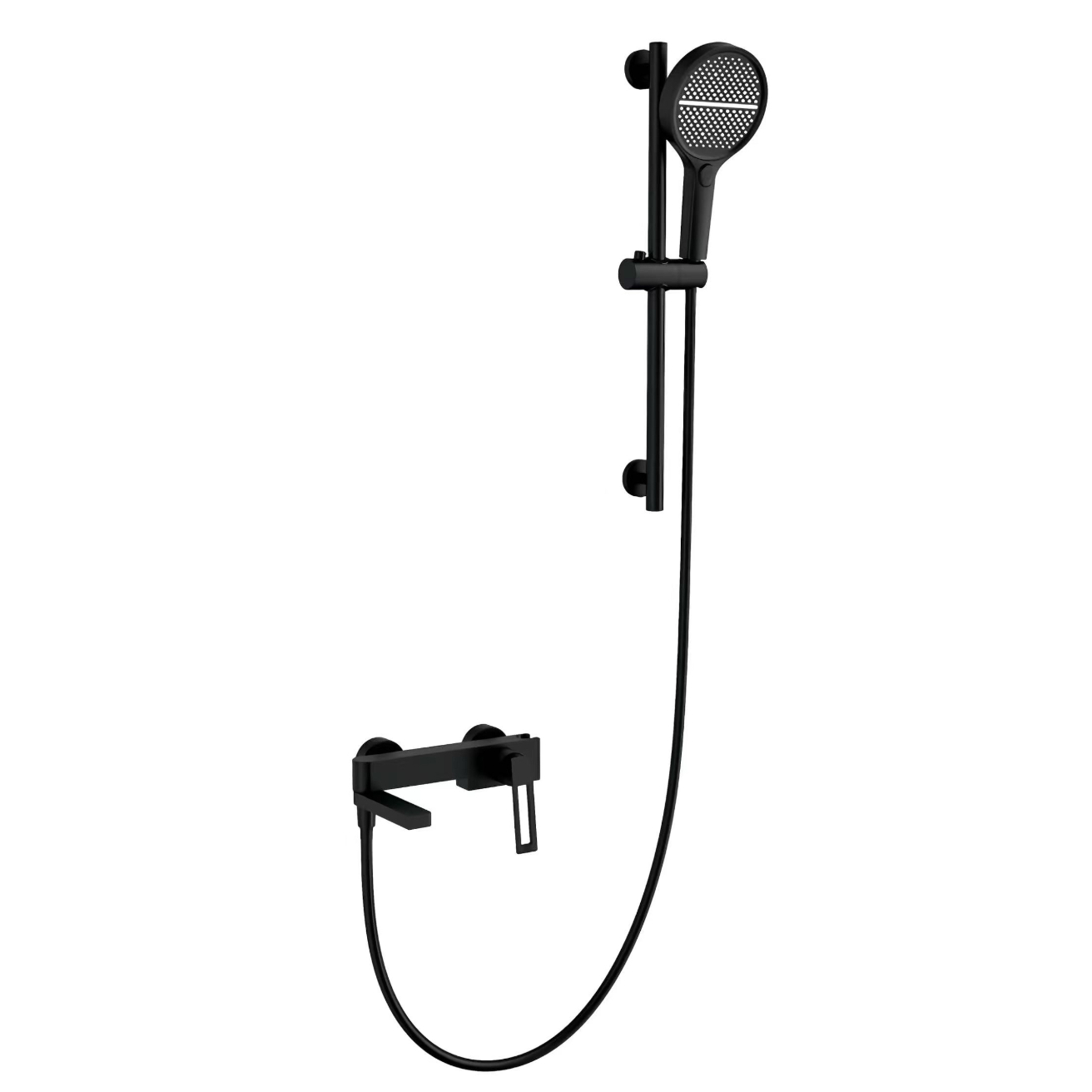 Itom nga Minimalist nga Round Handheld Shower Ulo nga adunay Pag-adjust sa Taas