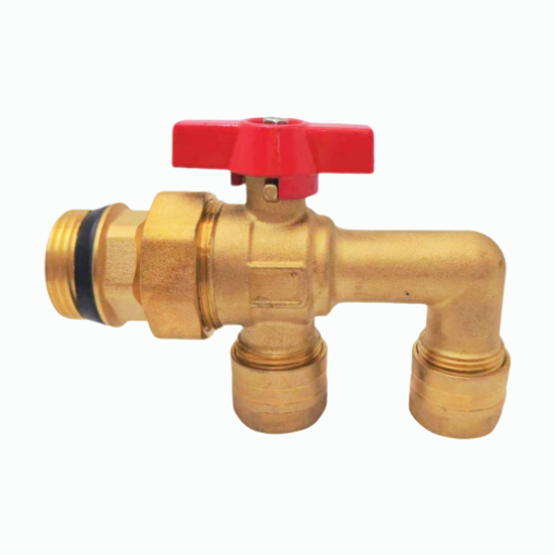 Brass F-type nga balbula sa bola