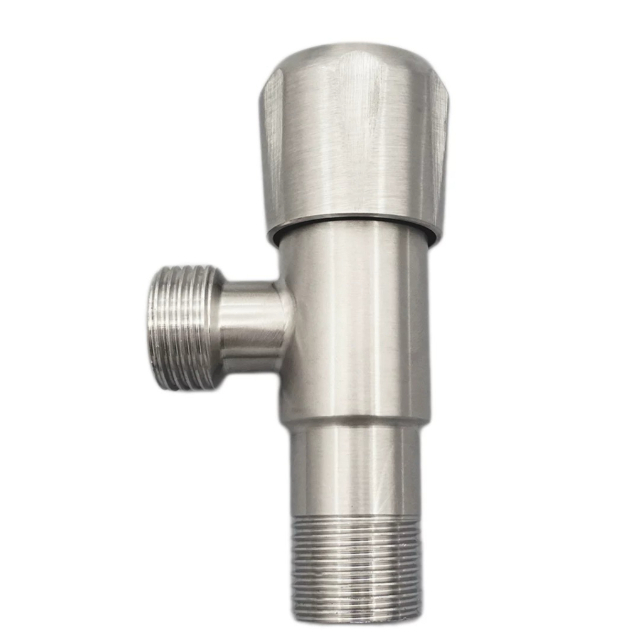 Brushed Stainless Steel Universal Mainit Ug Bugnaw nga Tubig Inlet Angle Valve