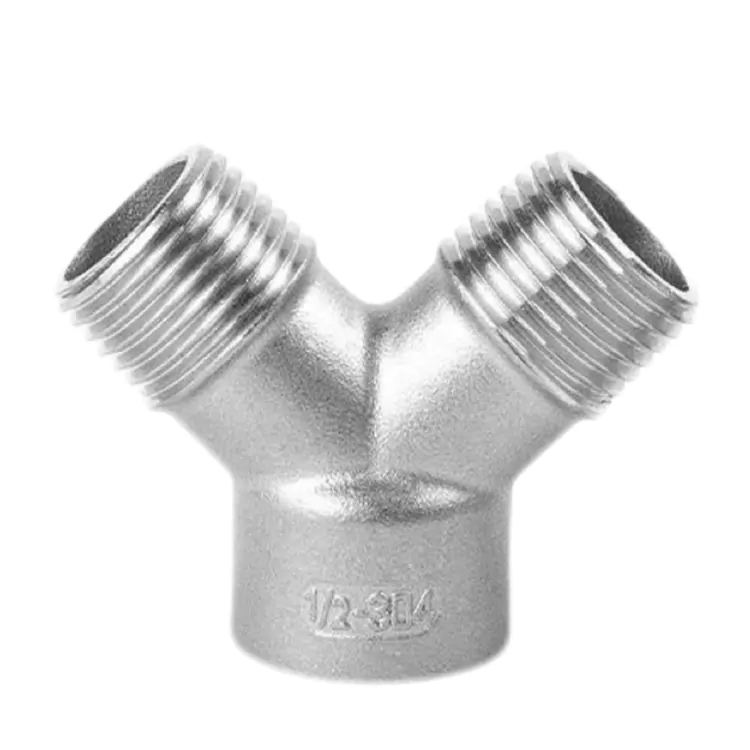 BSP Stainless Steel Babaye-Babaye-Lalaki Y-Type Pipe Tee