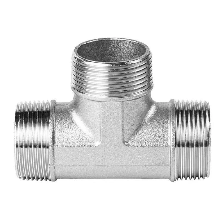 BSP Stainless Steel Female Threaded Tee para sa Plumbing