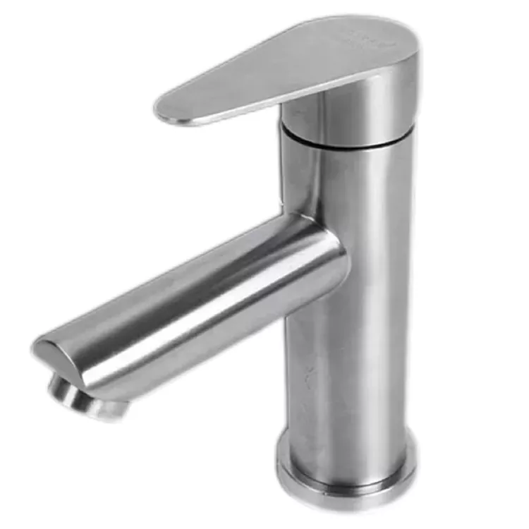 Cylindrical Flat Handle Hot Ug Cold Basin Faucet