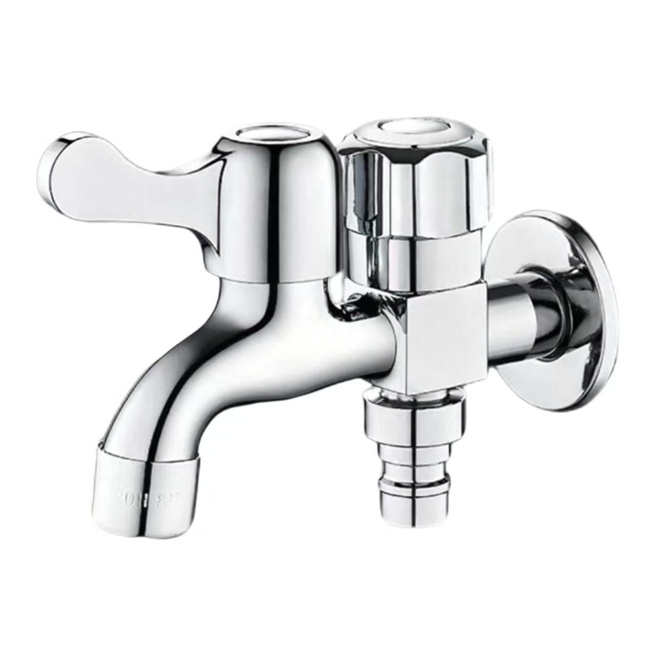 Dual-Control Dual-Outlet Washing Machine Faucet