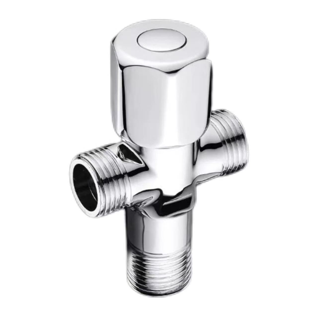 Electroplated Single-Control Dali nga Pag-abli sa Three-Way Angle Valve