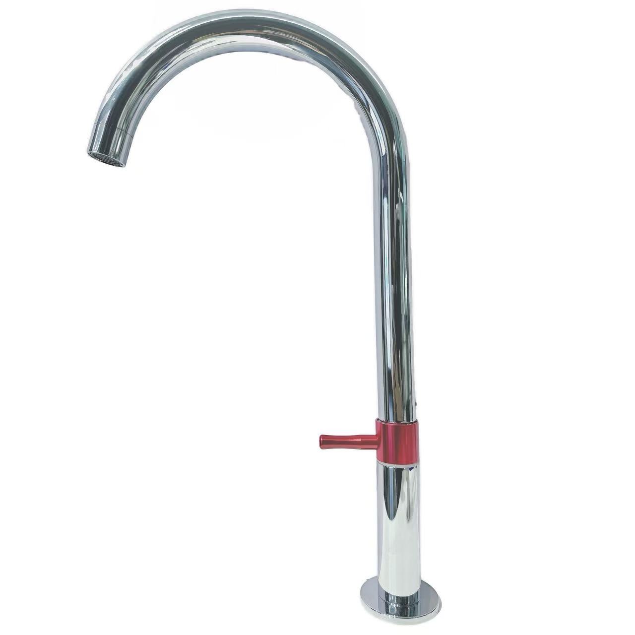 Glossy High-Arch Gooseneck Single Cold Kitchen Sink Faucet Glossy High-Arch Gooseneck Single Cold Kitchen Sink Faucet