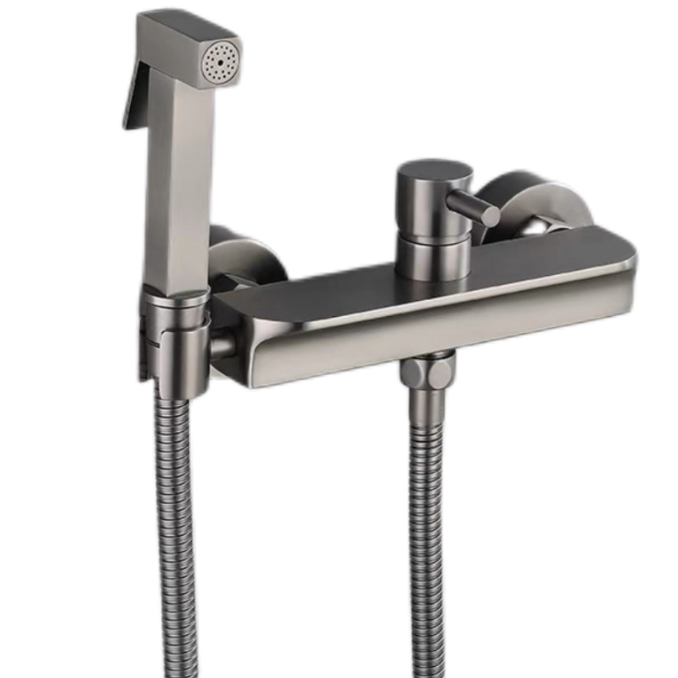 Gunmetal Grey Hot ug Cold Bidet Sprayer Set