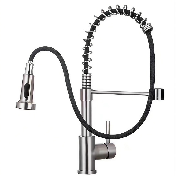 High-Bend Spring Tube Pull-Out Hot Ug Cold Kitchen Sink Faucet High-Bend Spring Tube Pull-Out Hot Ug Cold Kitchen Sink Faucet