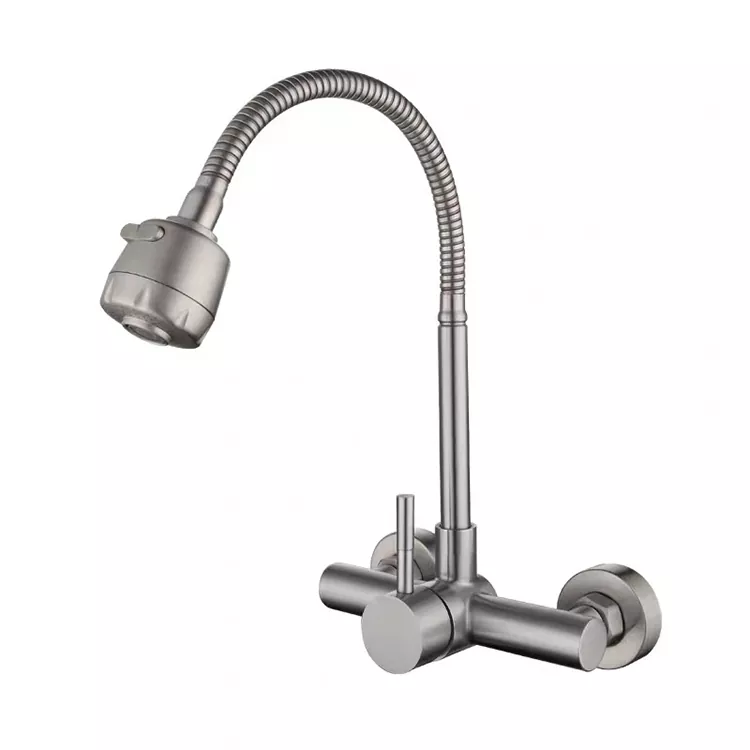 Doble-lungag sa Kusina nga Gi-mount sa Kusina nga Universal Hot Ug Cold Water Faucet Doble-lungag sa Kusina nga Gi-mount sa Kusina nga Universal Hot Ug Cold Water Faucet