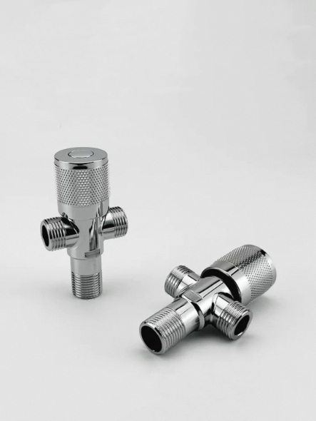 Knob-Type Dual-Outlet Three-Way nga Tubig Distribution Valve