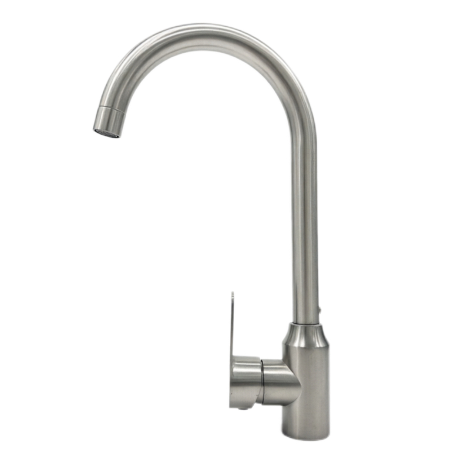 Dako nga Curved Rotatable Hot Ug Cold Water Faucet Dako nga Curved Rotatable Hot Ug Cold Water Faucet