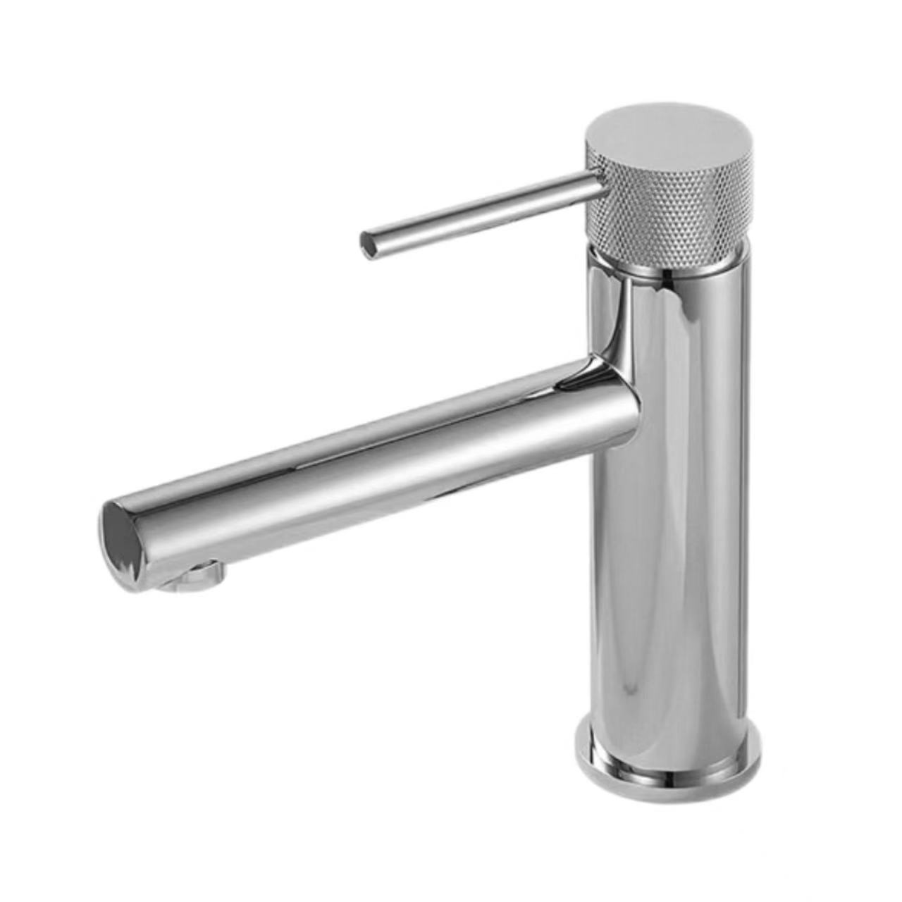 Pilak nga Ribbed Single-Hole Faucet