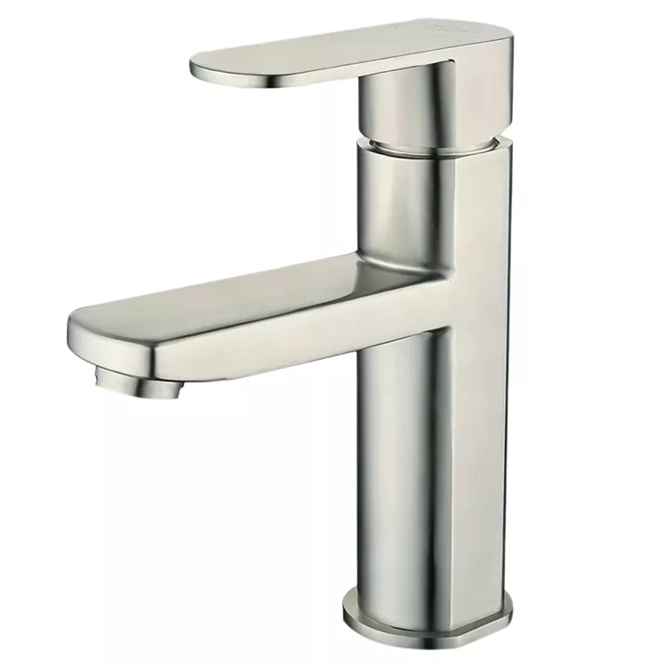 Square Column Round Body Hot Ug Cold Basin Faucet