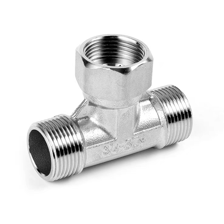 Stainless Steel Swivel Babaye-Lalaki-Babaye Pipe Tee